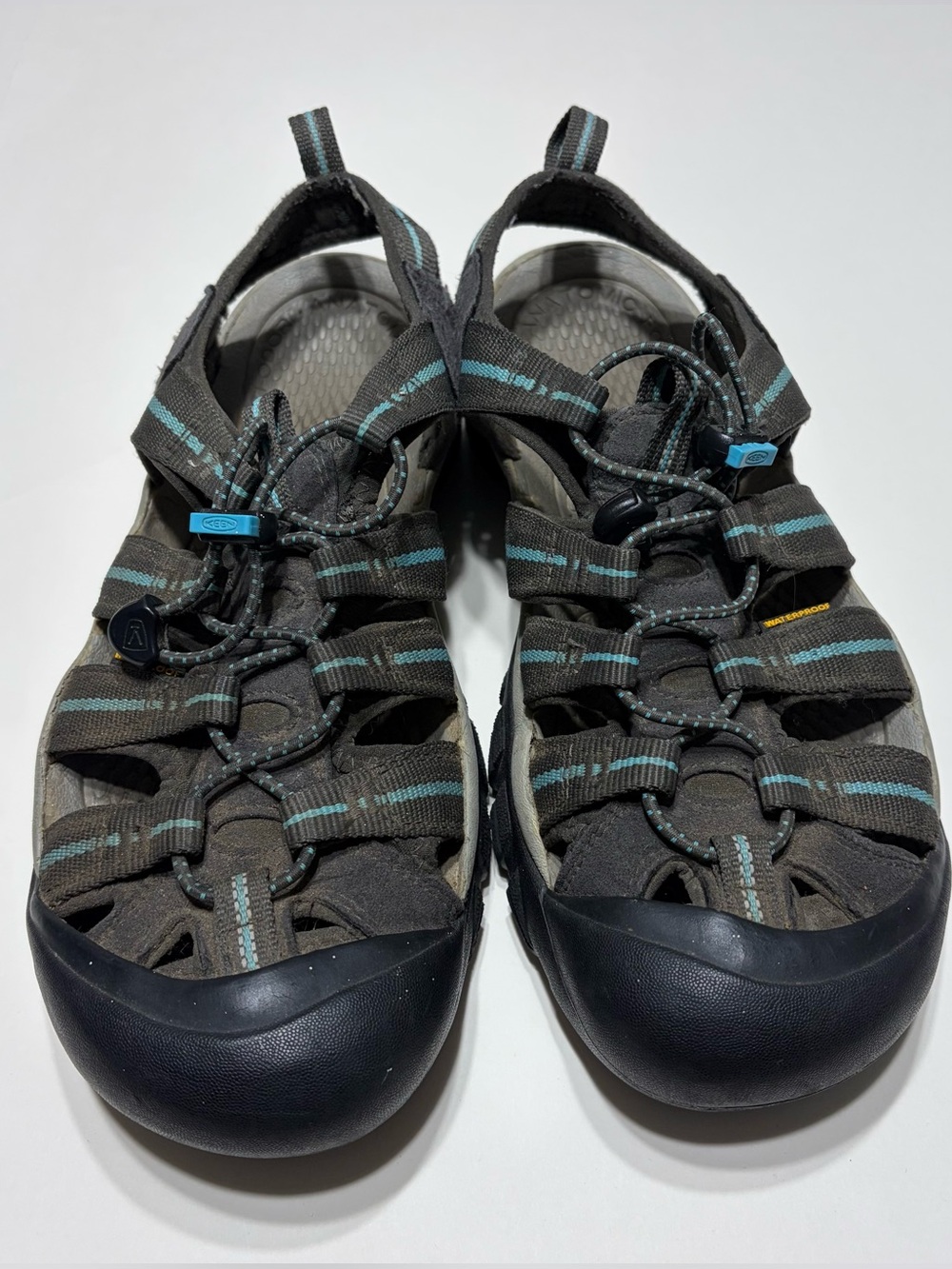 KEEN Newport H2 Women’s 11 Gray/Blue Waterproof Hiking Sandals – Fair Condition